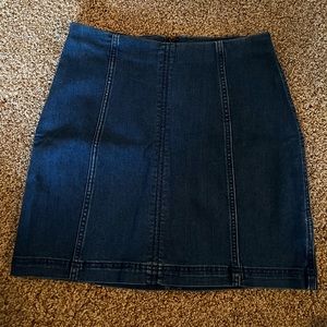 Free People Dark Denim Skirt